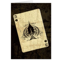 Ás de espada retro cartões