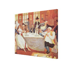 As experiências de Benjamin Franklin com eletricid Impressão Em Tela Canvas