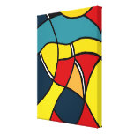 As formas coloridas esticaram o impressão das canv impressão de canvas envolvida