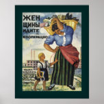 As mulheres entram no poster 1918 do russo das coo
