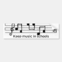 as notas, mantêm a música nas escolas adesivo