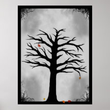 As últimas folhas da queda - poster assustador da 