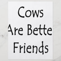 As vacas são melhores amigos panfleto coloridos