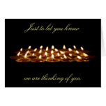 As velas pretas que pensam de você cardam cartao