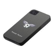 Asas lustrosas da bola de futebol capas de iPhone 4 Case-Mate