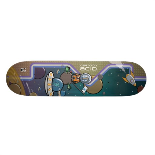 Astronauta Ambushed no espaço pelo skate dos alien