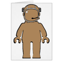 Astronauta Minifig do estilo de Banksy Cartão