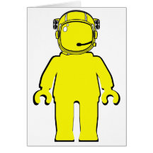 Astronauta Minifig do estilo de Banksy Cartão