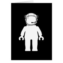 Astronauta Minifig do estilo de Banksy Cartao