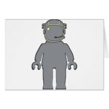 Astronauta Minifig do estilo de Banksy Cartão