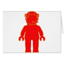 Astronauta Minifig do estilo de Banksy Cartão