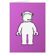 Astronauta Minifig do estilo de Banksy Cartao