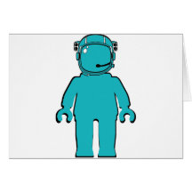 Astronauta Minifig do estilo de Banksy Cartao