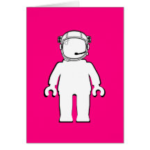 Astronauta Minifig do estilo de Banksy Cartões
