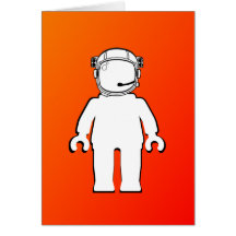 Astronauta Minifig do estilo de Banksy Cartões
