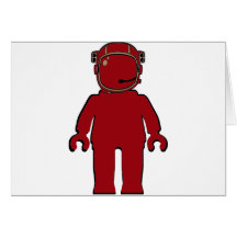 Astronauta Minifig do estilo de Banksy Cartões