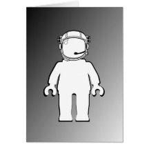 Astronauta Minifig do estilo de Banksy Cartões