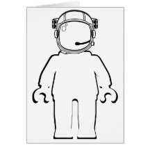 Astronauta Minifig do estilo de Banksy Cartões