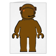 Astronauta Minifig do estilo de Banksy Cartões