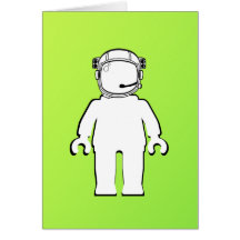 Astronauta Minifig do estilo de Banksy Cartões