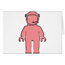 Astronauta Minifig do estilo de Banksy Cartões