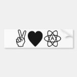 Ateísmo do amor da paz adesivos