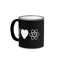 Ateísmo do amor da paz canecas