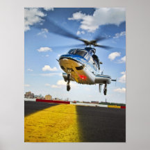 Aterragem do helicóptero em NYC Impressão