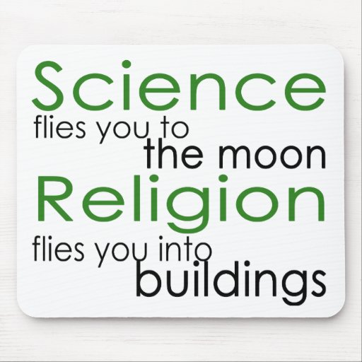 Ateu da religião e da ciência mousepads