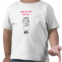 Atitude GRANDE da menina! Camiseta