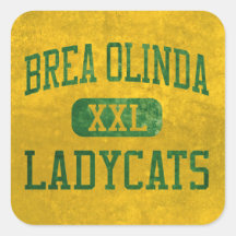 Atletismo de Brea Olinda Ladycats Adesivos Quadrados