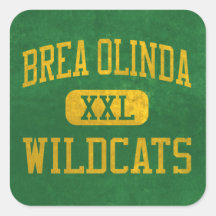 Atletismo dos Wildcats de Brea Olinda Adesivo Quadrado