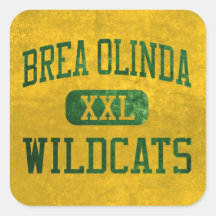 Atletismo dos Wildcats de Brea Olinda Adesivo Quadrado