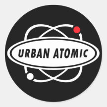 Atômico urbano adesivo em formato redondo