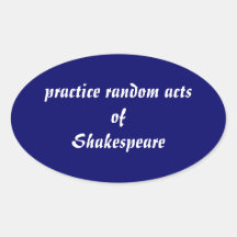 Atos aleatórios da prática de Shakespeare Adesivo