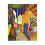 August Macke - Im Basar - 1914 no bazar Cartões Postais