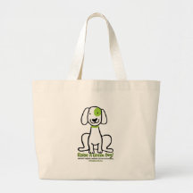 Aumente um cão verde Totebag Bolsas Para Compras