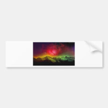 Aurora cor-de-rosa Borealis da flor sobre uma mont Adesivos