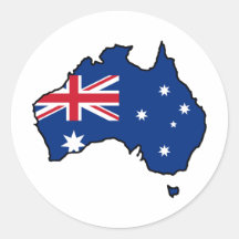 Austrália legal adesivos redondos