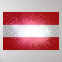 Áustria; Österreich Flagge Poster