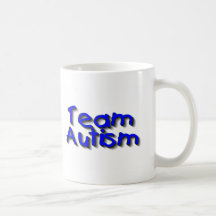 Autismo da equipe (azul) canecas