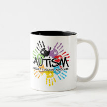 Autismo Handprint Caneca