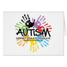 Autismo Handprint Cartao