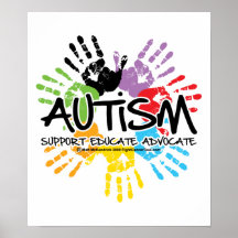 Autismo Handprint Pôsteres