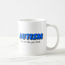 Autismo seu não gosto que você pensa (o azul) canecas