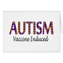 Autismo, vacina induzida cartões