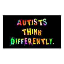 Autists pensa diferentemente cartões do activista modelos cartão de visita