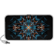 Auto-falante azul e alaranjado do fractal caixinhas de som para iPhone