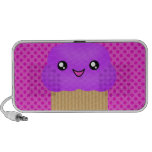 Auto-falante bonito mega do cupcake da uva de Kawa Caixinha De Som Para iPod