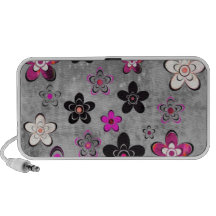 Auto-falante cinzentos de flower power caixinhas de som para laptop